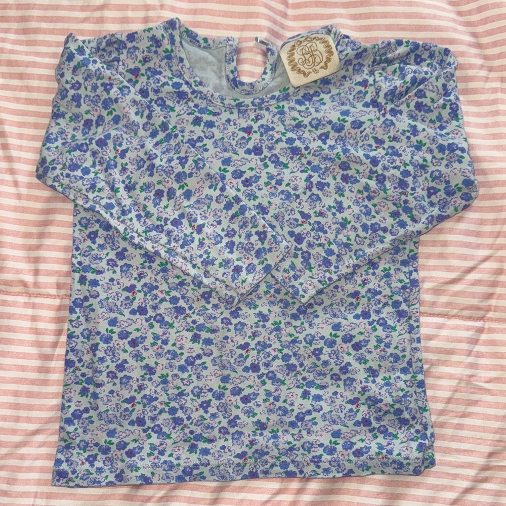 TBBC Liberty Floral Blue Kids Long Sleeve Shirt Size 4T